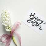 Easter card and flowers